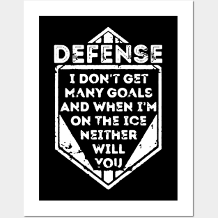 Kids Ice Hockey Funny Defense Posters and Art